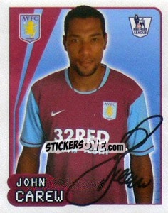 Cromo John Carew - Premier League Inglese 2007-2008 - Merlin