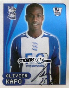 Sticker Olivier Kapo - Premier League Inglese 2007-2008 n. 93 - Merlin