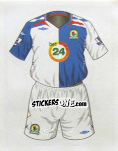 Sticker Blackburn Rovers home kit - Premier League Inglese 2007-2008 n. 112 - Merlin