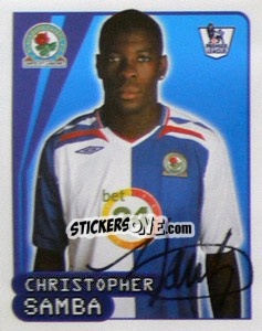 Sticker Christopher Samba - Premier League Inglese 2007-2008 - Merlin