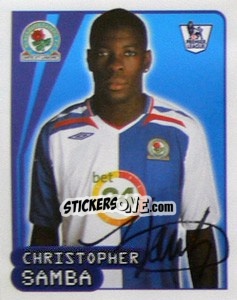 Sticker Christopher Samba - Premier League Inglese 2007-2008 n. 115 - Merlin