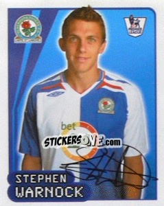 Sticker Stephen Warnock - Premier League Inglese 2007-2008 n. 117 - Merlin