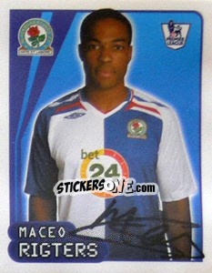 Cromo Maceo Rigters - Premier League Inglese 2007-2008 - Merlin