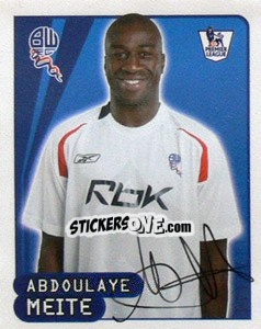 Figurina Abdoulaye Meite - Premier League Inglese 2007-2008 - Merlin