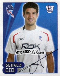 Figurina Gerald Cid - Premier League Inglese 2007-2008 - Merlin