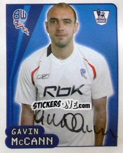 Figurina Gavin McCann - Premier League Inglese 2007-2008 - Merlin