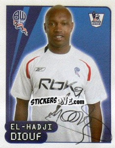 Figurina El-Hadji Diouf - Premier League Inglese 2007-2008 - Merlin