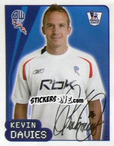 Figurina Kevin Davies - Premier League Inglese 2007-2008 - Merlin