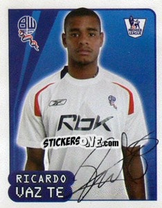 Sticker Ricardo Vaz Te - Premier League Inglese 2007-2008 n. 161 - Merlin