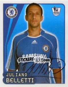 Figurina Juliano Belletti - Premier League Inglese 2007-2008 - Merlin