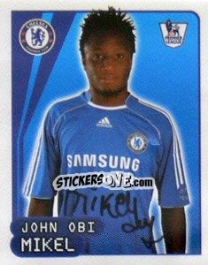 Sticker John Obi Mikel - Premier League Inglese 2007-2008 - Merlin