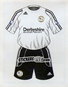 Sticker Derby County home kit - Premier League Inglese 2007-2008 - Merlin