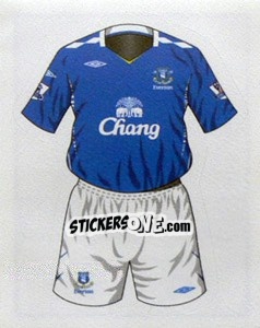 Cromo Everton home kit - Premier League Inglese 2007-2008 - Merlin
