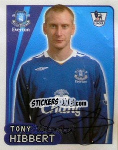Cromo Tony Hibbert - Premier League Inglese 2007-2008 - Merlin