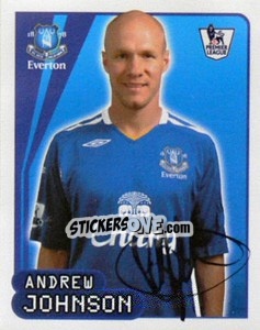 Figurina Andrew Johnson - Premier League Inglese 2007-2008 - Merlin