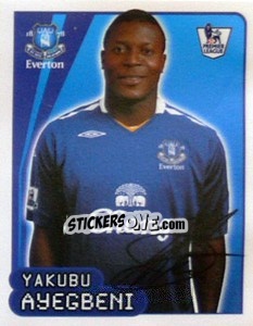 Cromo Yakubu Ayegbeni - Premier League Inglese 2007-2008 n. 257 - Merlin