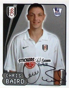 Figurina Chris Baird - Premier League Inglese 2007-2008 - Merlin