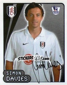 Cromo Simon Davies - Premier League Inglese 2007-2008 - Merlin