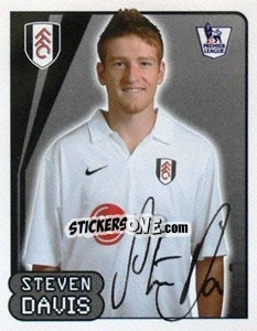 Sticker Steven Davis - Premier League Inglese 2007-2008 n. 286 - Merlin