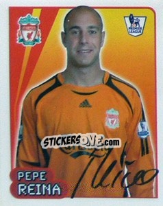Figurina Pepe Reina - Premier League Inglese 2007-2008 - Merlin