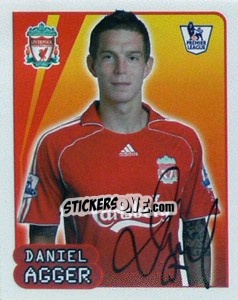 Sticker Daniel Agger - Premier League Inglese 2007-2008 n. 306 - Merlin