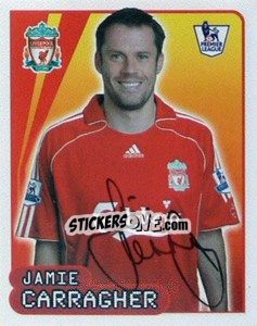 Sticker Jamie Carragher - Premier League Inglese 2007-2008 n. 307 - Merlin