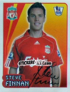 Figurina Steve Finnan - Premier League Inglese 2007-2008 - Merlin