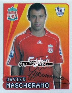 Sticker Javier Mascherano - Premier League Inglese 2007-2008 - Merlin