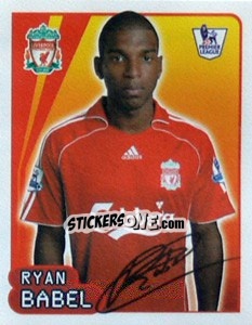 Sticker Ryan Babel - Premier League Inglese 2007-2008 n. 318 - Merlin