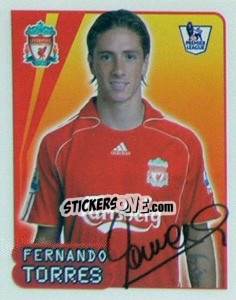 Sticker Fernando Torres - Premier League Inglese 2007-2008 - Merlin