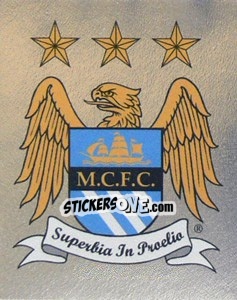 Cromo Manchester City logo - Premier League Inglese 2007-2008 - Merlin