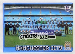 Sticker Manchester City team - Premier League Inglese 2007-2008 n. 341 - Merlin