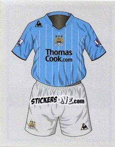 Cromo Manchester City home kit - Premier League Inglese 2007-2008 - Merlin