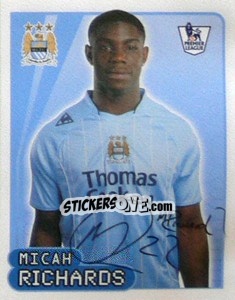 Figurina Micah Richards - Premier League Inglese 2007-2008 n. 344 - Merlin