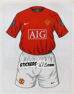 Sticker Manchester United home kit - Premier League Inglese 2007-2008 n. 374 - Merlin