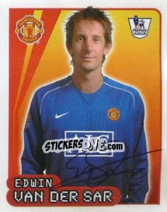 Sticker Edwin van der Sar - Premier League Inglese 2007-2008 n. 375 - Merlin