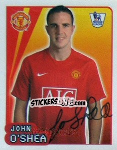 Cromo John O'Shea - Premier League Inglese 2007-2008 - Merlin