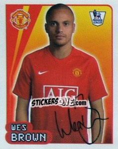 Sticker Wes Brown - Premier League Inglese 2007-2008 n. 381 - Merlin