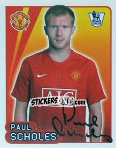 Sticker Paul Scholes - Premier League Inglese 2007-2008 n. 388 - Merlin