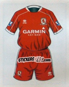 Sticker Middlesbrough home kit - Premier League Inglese 2007-2008 n. 406 - Merlin