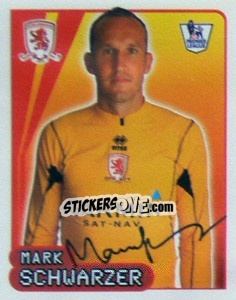Figurina Mark Schwarzer - Premier League Inglese 2007-2008 - Merlin