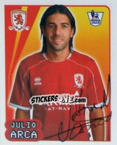 Sticker Julio Arca - Premier League Inglese 2007-2008 n. 418 - Merlin