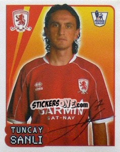 Cromo Tuncay Sanli - Premier League Inglese 2007-2008 - Merlin
