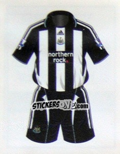 Cromo Newcastle United home kit - Premier League Inglese 2007-2008 - Merlin