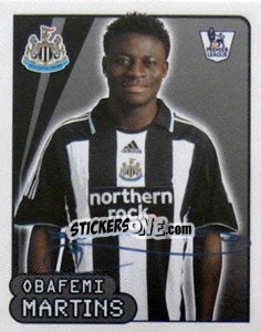 Cromo Obafemi Martins - Premier League Inglese 2007-2008 - Merlin