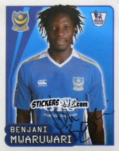 Figurina Benjani Mwaruwari - Premier League Inglese 2007-2008 - Merlin