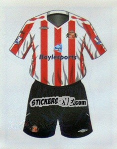 Sticker Sunderland home kit - Premier League Inglese 2007-2008 - Merlin
