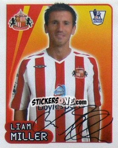 Sticker Liam Miller - Premier League Inglese 2007-2008 - Merlin