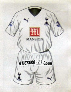 Figurina Tottenham Hotspur home kit - Premier League Inglese 2007-2008 - Merlin