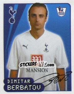 Sticker Dimitar Berbatov - Premier League Inglese 2007-2008 n. 582 - Merlin